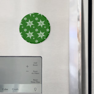 Schneeflockenmuster, weiße Schneeflocken, Schnee,  Magnet