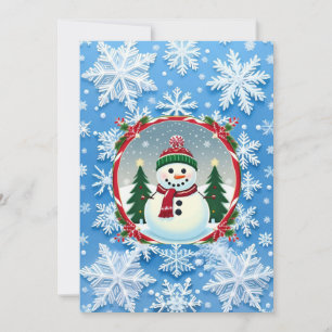 Schneeflockenmuster zu Weihnachten Einladung