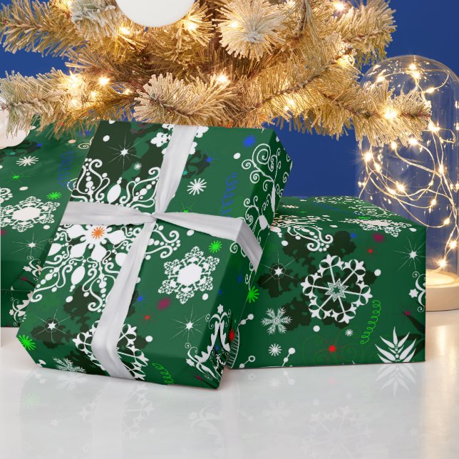 Schneeflockenpapier für Weihnachten Geschenkpapier (Feiertage)