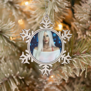 Schneeflockenschmuck Schneeflocken Zinn-Ornament