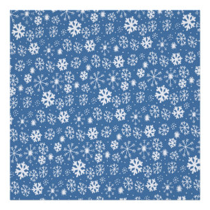Schneeflockenschneesturm mit himmelblauem Hintergr Fotodruck