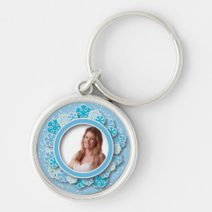 Schneeflockerahmen Schlüsselanhänger