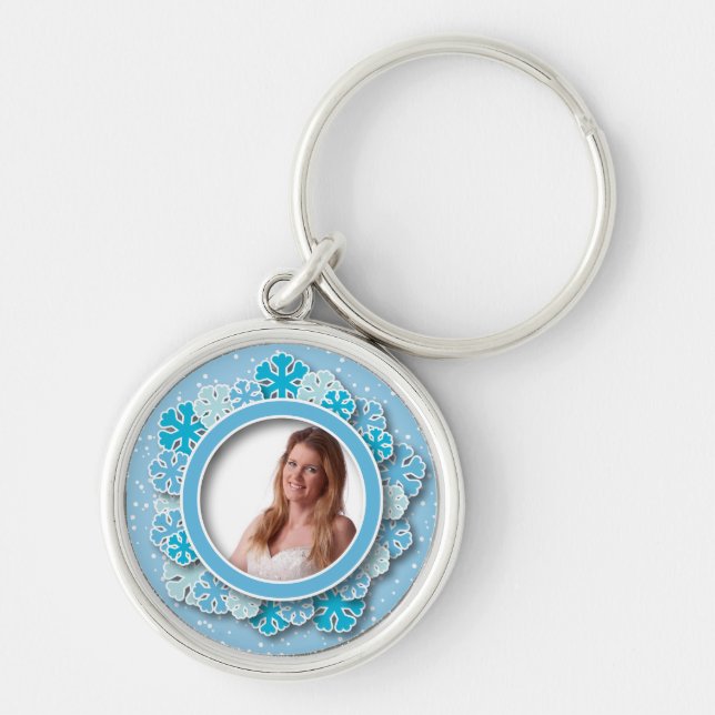 Schneeflockerahmen Schlüsselanhänger (Vorne)