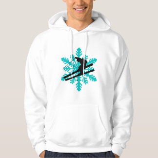 Schneeflockeskifahren Hoodie