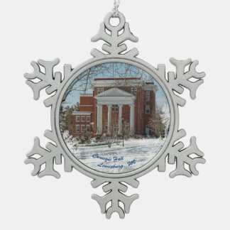 Schneeflockeverzierung Carnegie Hall Lewisburg WV Schneeflocken Zinn-Ornament