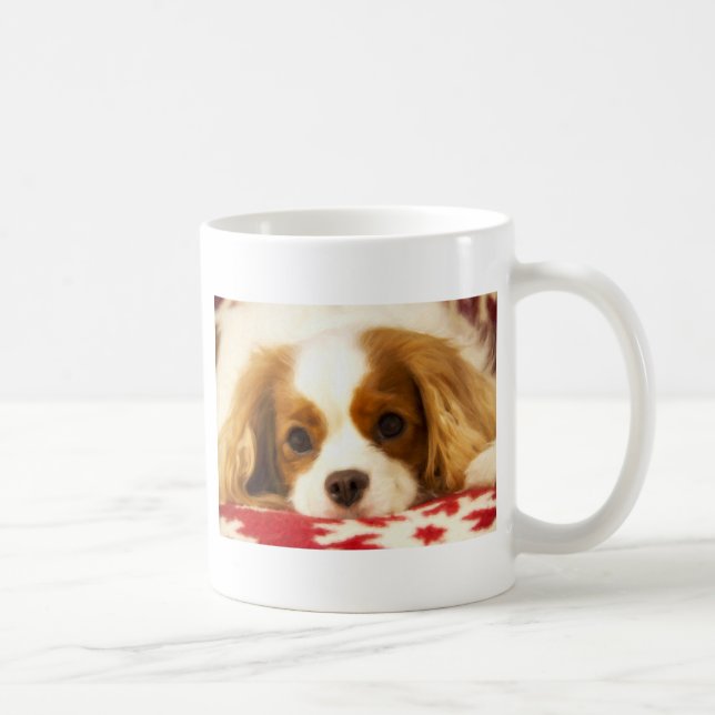 Schneefloh Cavalier King Charles Spaniel Kaffeetasse (Rechts)