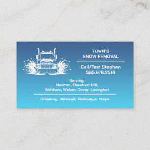 Schneefräsen für die Visitenkarte