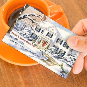 Schneefräsen für die Visitenkarte