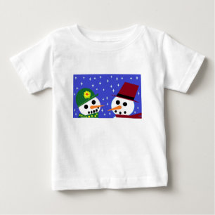 SCHNEEFRAU UND SCHNEE MAN BABY T-SHIRT