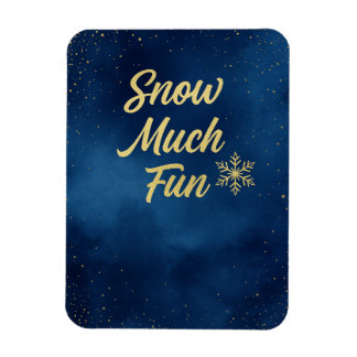 Schneefun-Wintermagnet – Goldener Schneeflocke Magnet