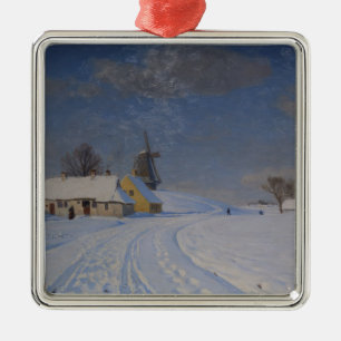 Schneegebiet im Winter (nach H.A. Brendekilde) Ornament Aus Metall