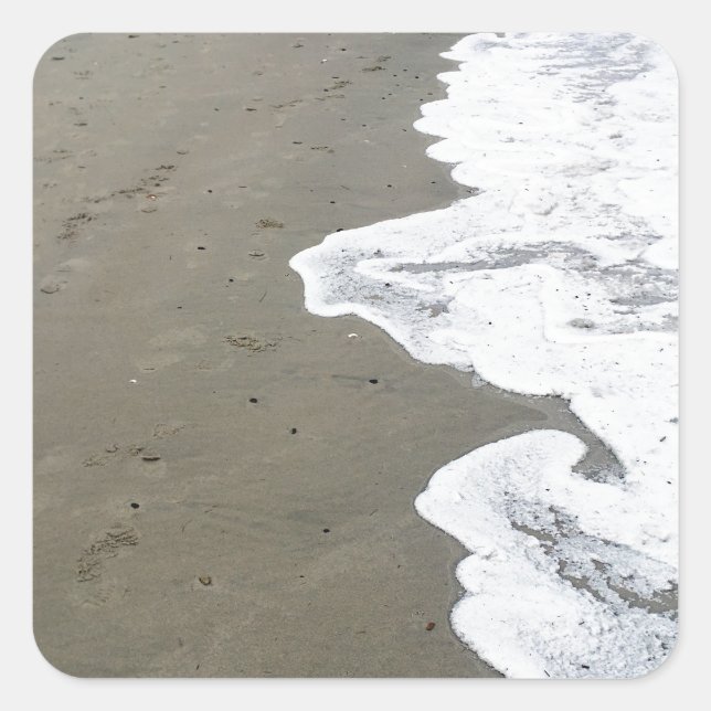 Schneegebiet Quadratischer Aufkleber (Vorderseite)