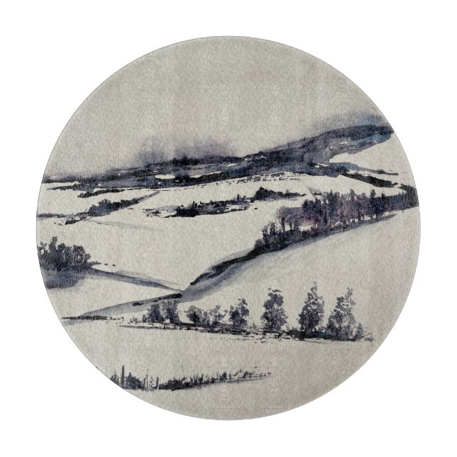 Schneegebiet Schneidebrett (Vorderseite)