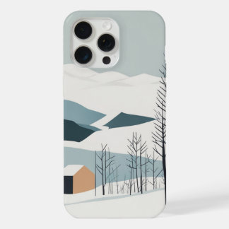 Schneegebirge Abstraktes Kunst-Handyhülle iPhone 15 Pro Max Hülle