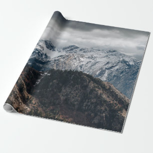 SCHNEEGEBIRGSKETTE-HINTERGRUND GESCHENKPAPIER