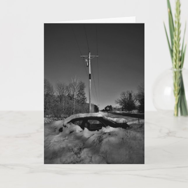 "Schneegebundene" Weihnachtskarte Karte (Vorderseite)