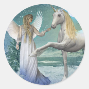 Schneegel (Aufkleber) Runder Aufkleber