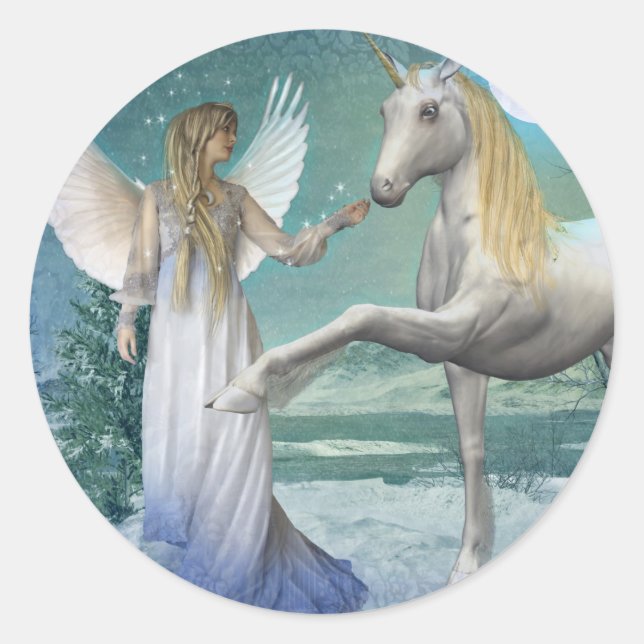 Schneegel (Aufkleber) Runder Aufkleber (Vorderseite)