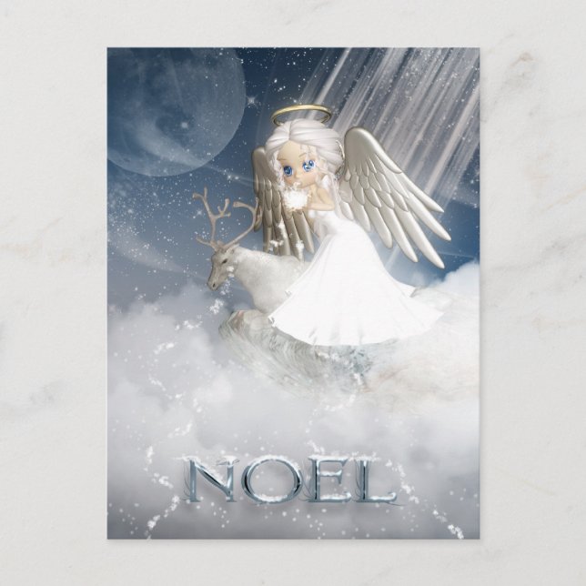 Schneegel-Postkarte - WEIHNACHTEN (Vorderseite)