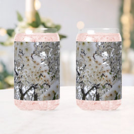 Schneegeschmückte Trinkgarnitur Snowy Blossom Dosenglas