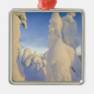 Schneeghost am Sonnenuntergang am Whitefish Mounta Ornament Aus Metall