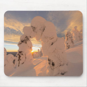 Schneeghost im Whitefish-Gebirge Mousepad