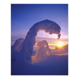 Schneeghost in der Whitefish Range in Montana Fotodruck