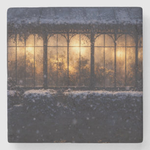 Schneeglas-Viktorianisches-Gewächshaus-Unterleger Steinuntersetzer