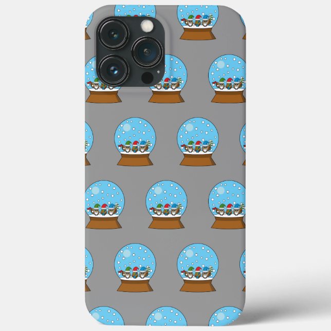 Schneeglobe mit drei Gnome-Würfeln Case-Mate iPhone Hülle (Rückseite)