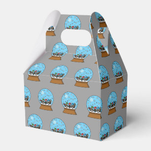 Schneeglobe mit drei Gnome-Würfeln Geschenkschachtel