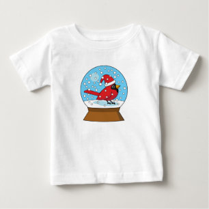 Schneeglobe mit Niedlichem rotem Kardinal Baby T-shirt