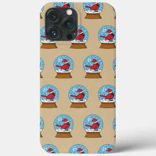 Schneeglobe mit Niedlichem rotem Kardinal Case-Mate iPhone Hülle