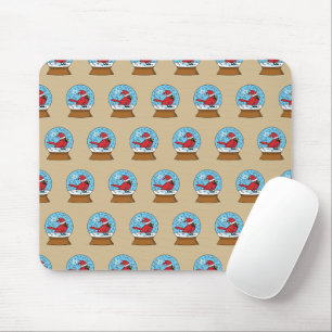 Schneeglobe mit Niedlichem rotem Kardinal Mousepad