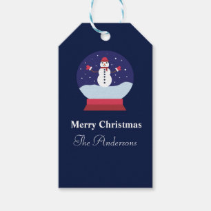 Schneeglobe mit Niedlicher Schneemannsfamilie Geschenkanhänger