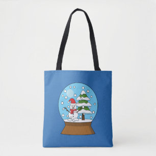 Schneeglobe mit Schneemann und Pine Tree