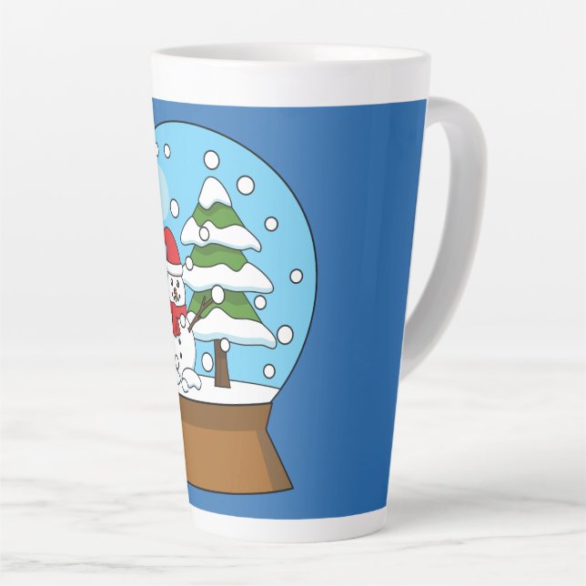 Schneeglobe mit Schneemann und Pine Tree Milchtasse (Rechte Ecke)