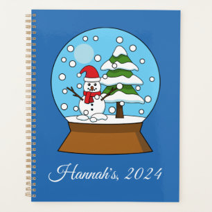Schneeglobe mit Schneemann und Pine Tree Persona Planer