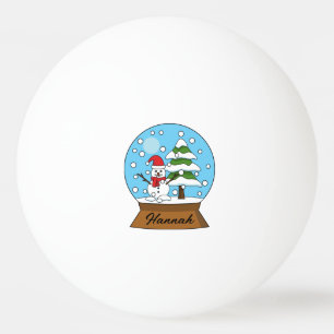 Schneeglobe mit Schneemann und Pine Tree Persona Tischtennisball