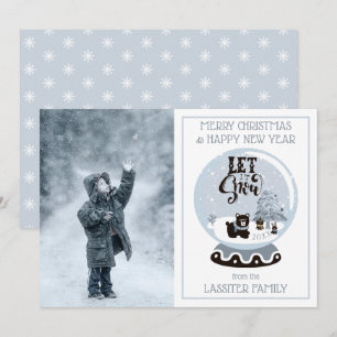 Schneeglobe Waldtiere Weihnachten lassen es schnee