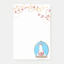 Schneeglobe Weihnachtsgebäck Post-it Klebezettel