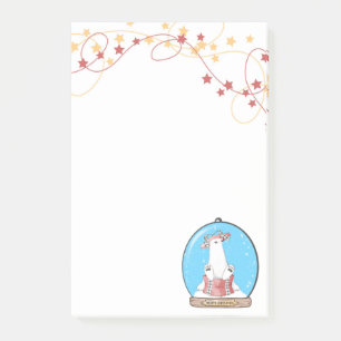 Schneeglobe Weihnachtsgebäck Post-it Klebezettel