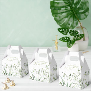 Schneeglöckchen 60. Geburtstag Aquarell Botanisch Geschenkschachtel