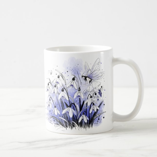 Schneeglöckchen Fee Kaffeetasse (Rechts)