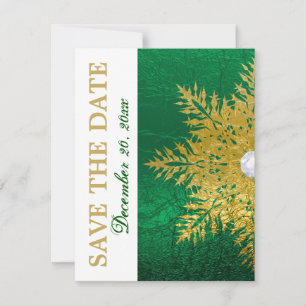 Schneeglöckchen Gold Smaragdgrüne Hochzeit Save th The Date