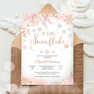 Schneeglöckchen Winter Baby Shower Einladung