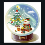 Schneeglocke mit Schneemann und Weihnachtsbaum Poster<br><div class="desc">Nah-up eines Schneemanns und Weihnachtsbaum in einer Schneekugel. Copyright: Eastneun Inc.</div>