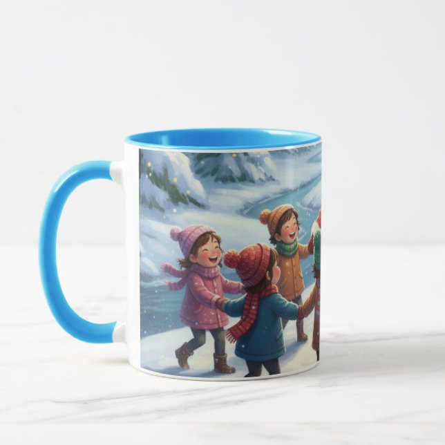 Schneeglück-Winter Freunde-Abenteuer Tasse (Links)