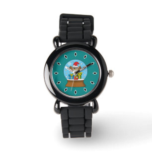 Schneegolle mit dem Weihnachtsklaus Armbanduhr