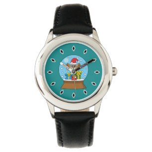 Schneegolle mit dem Weihnachtsklaus Armbanduhr