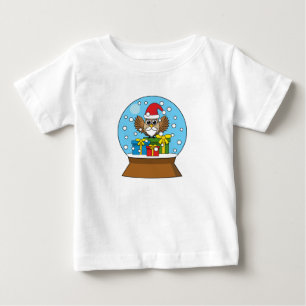 Schneegolle mit dem Weihnachtsklaus Baby T-shirt